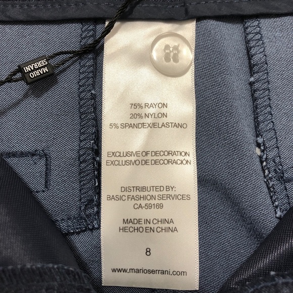 MARIO SERRANI Italy Dark Blue Bermuda Shorts Sz 8 - Picture 11 of 16